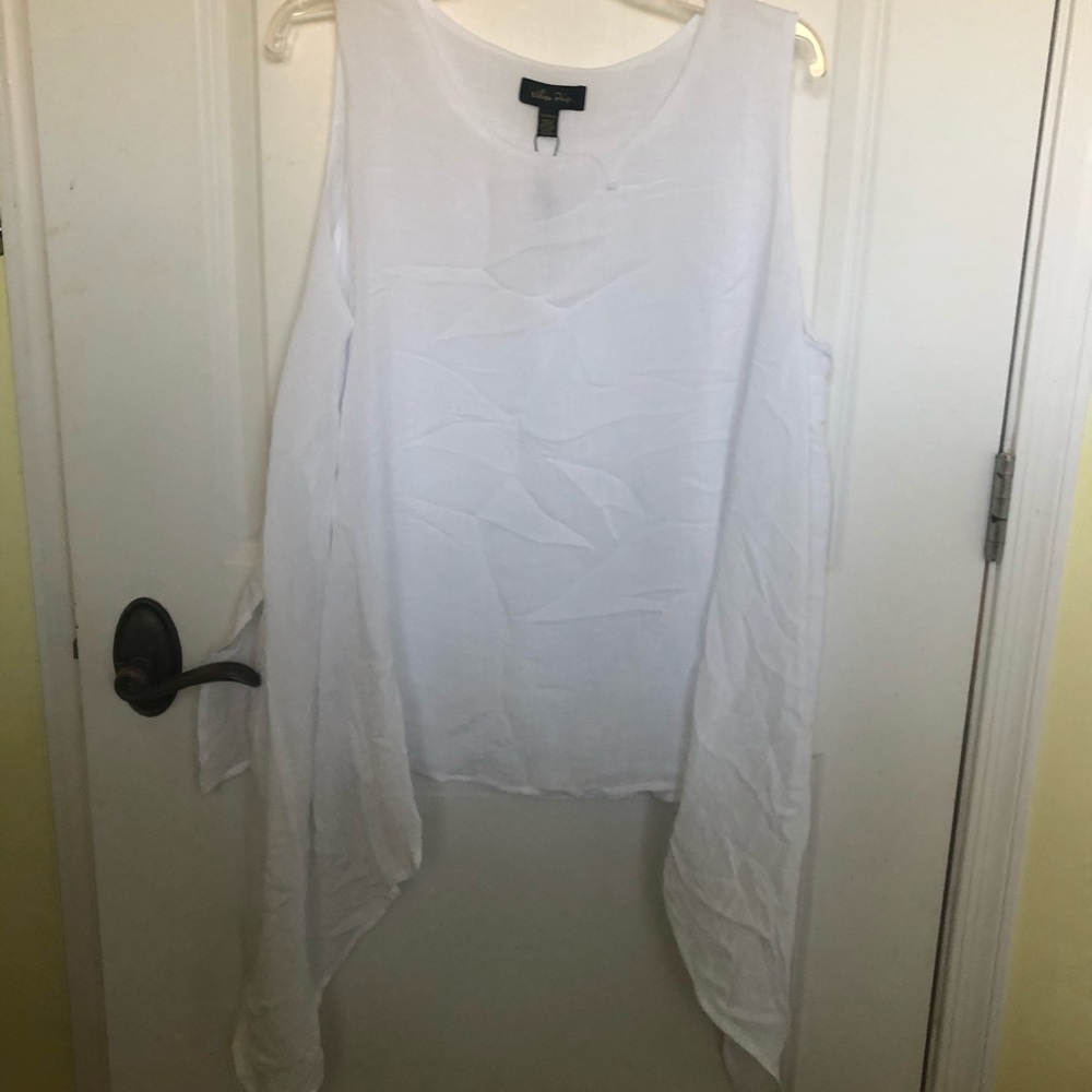Linen Sleeveless top with cute drop sides